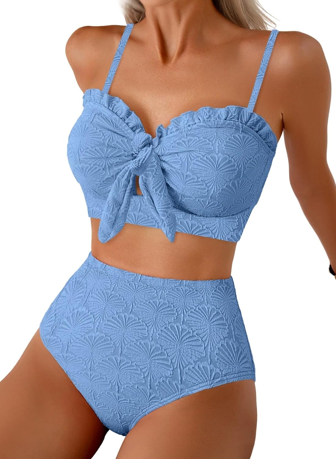 Herseas Seashell Textured Knotted Bikini Set — image 7