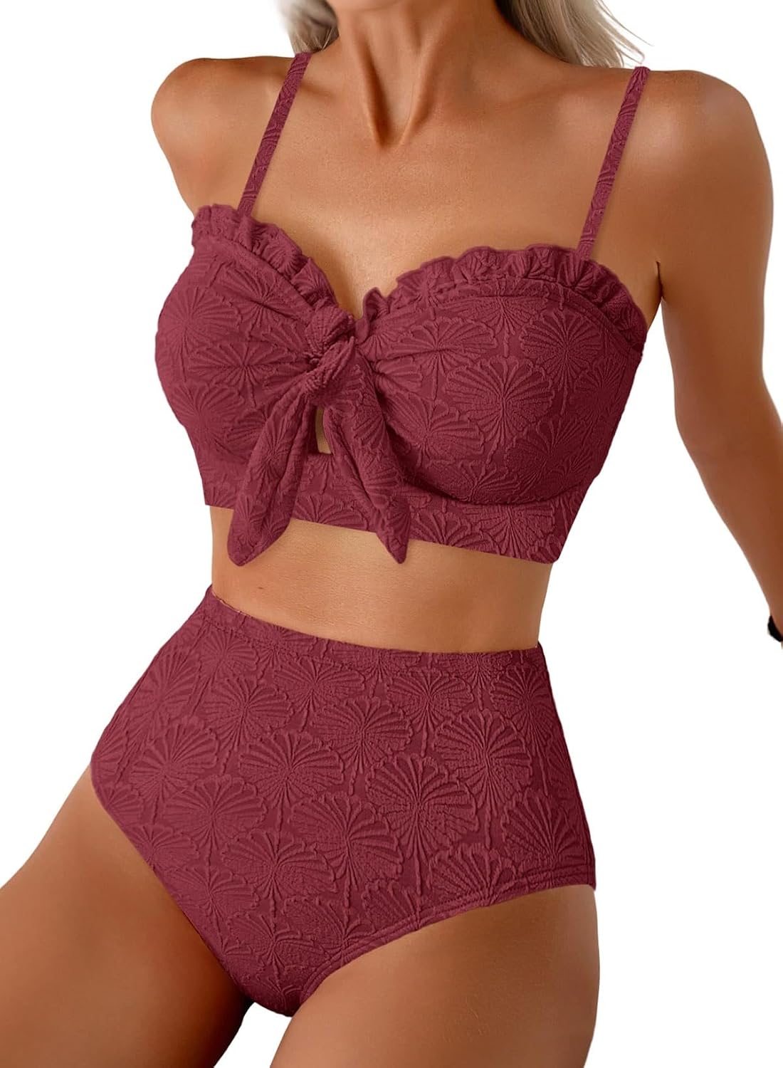 Herseas Seashell Textured Knotted Bikini Set — image 8