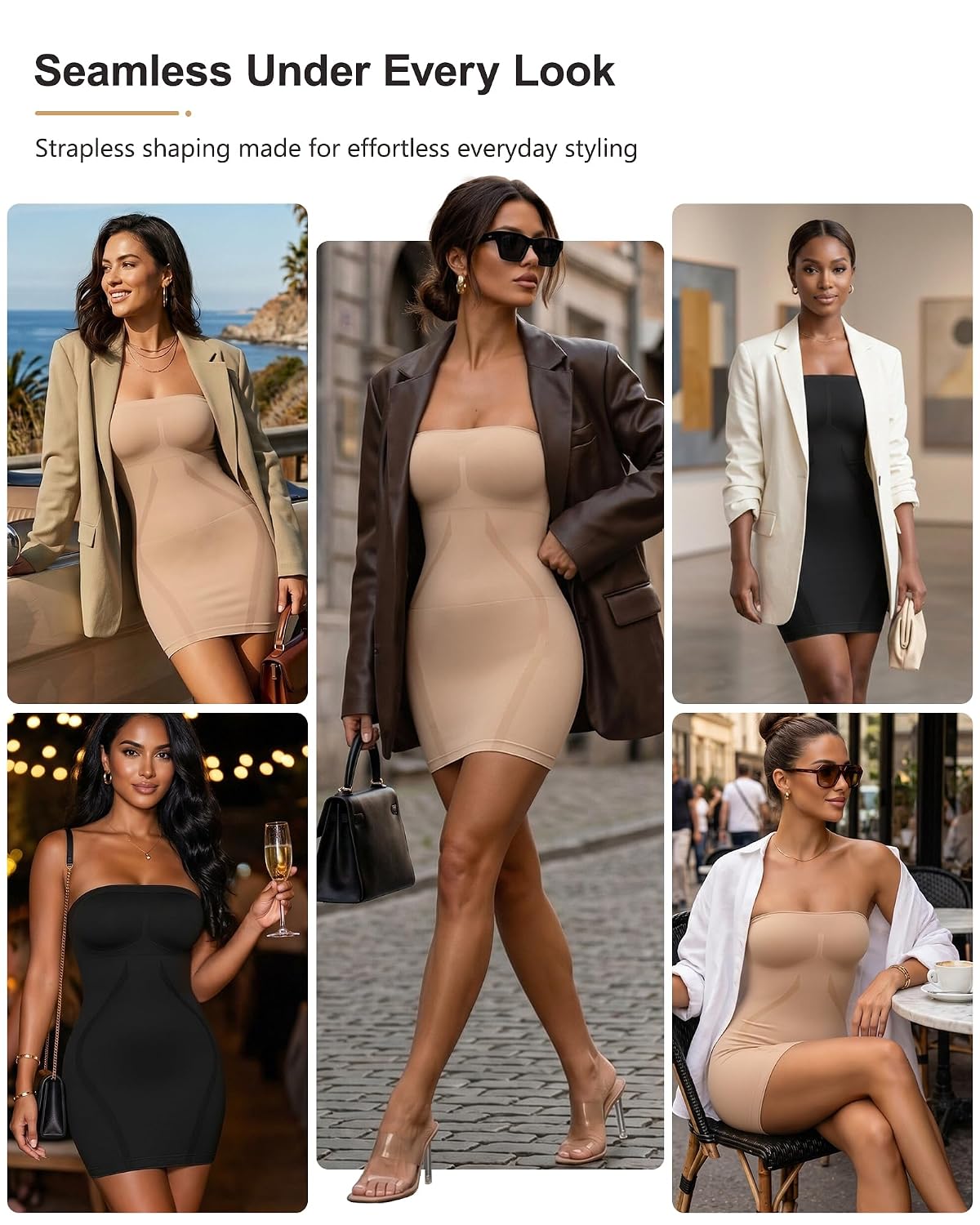 AOSIMANNA Strapless Shapewear Dress for Women — image 5
