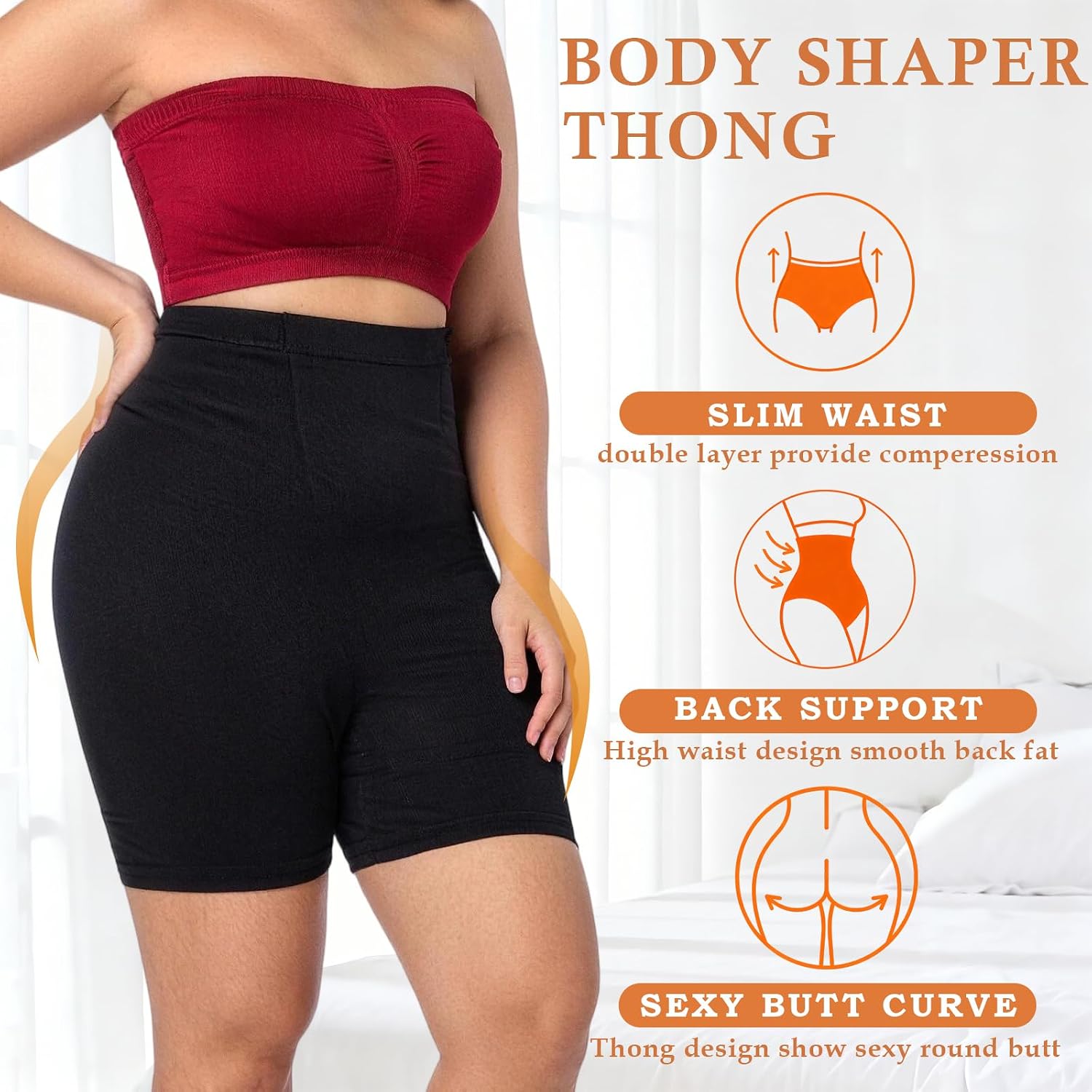 EssElegance High Waisted Shapewear Shorts — image 3