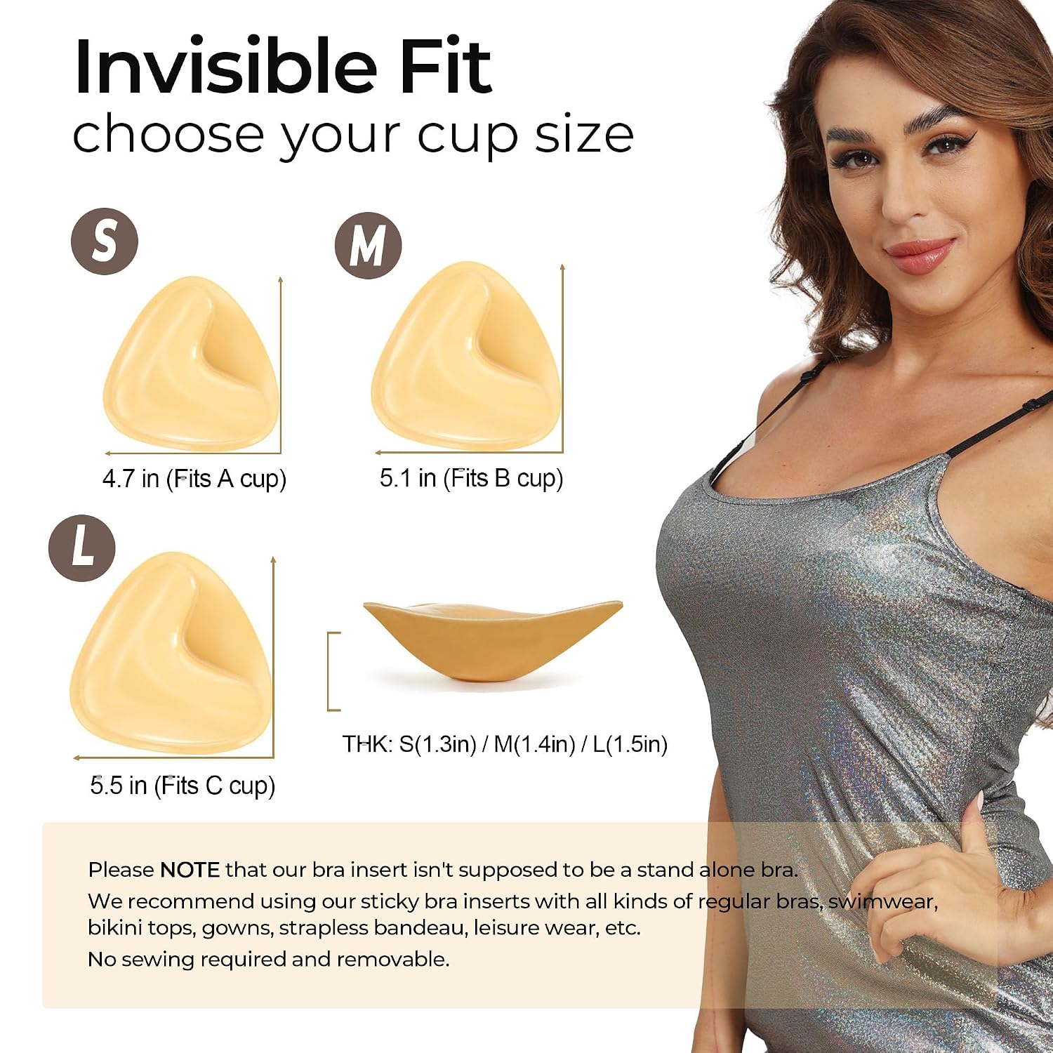 Double Sided Adhesive Push Up Bra Inserts — image 6