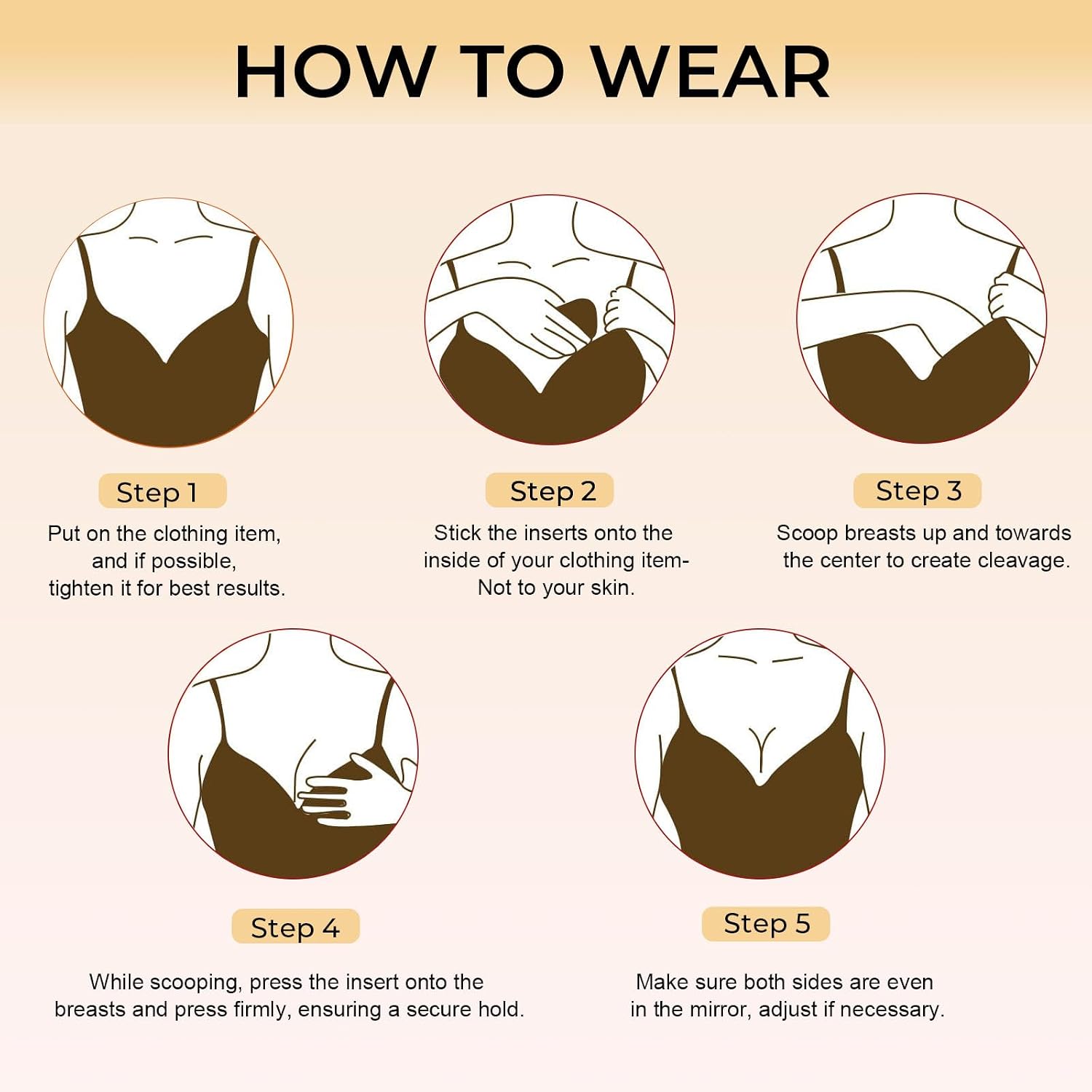 Double Sided Adhesive Push Up Bra Inserts — image 7