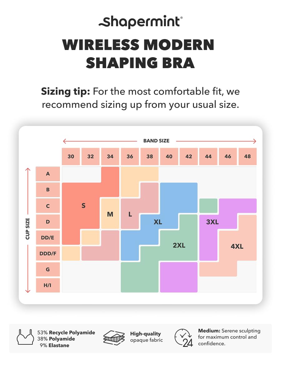 SHAPERMINT Women's Wireless Comfort Support Bra — image 3