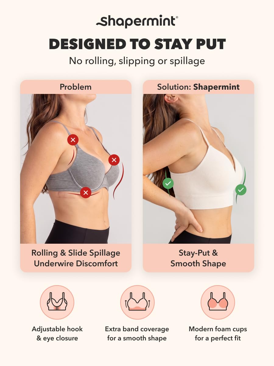SHAPERMINT Women's Wireless Comfort Support Bra — image 5