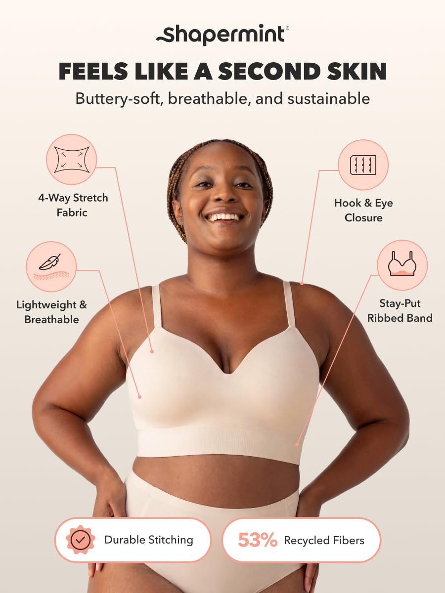 SHAPERMINT Women's Wireless Comfort Support Bra — image 7