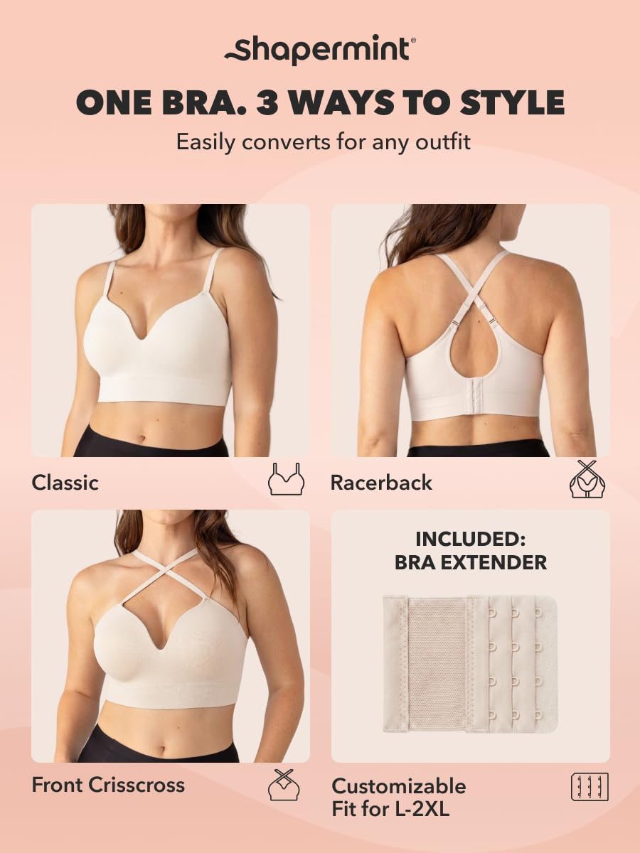 SHAPERMINT Women's Wireless Comfort Support Bra — image 8