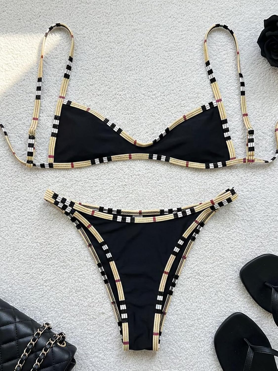 Palmipeta Women's High Cut Cheeky Bikini Set — image 4