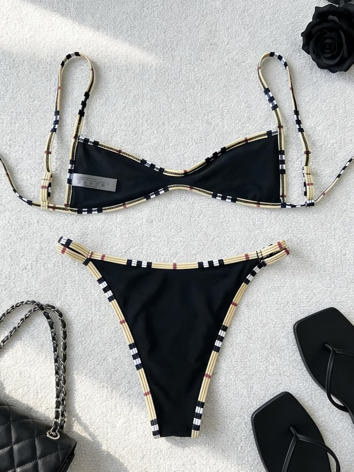 Palmipeta Women's High Cut Cheeky Bikini Set — image 5
