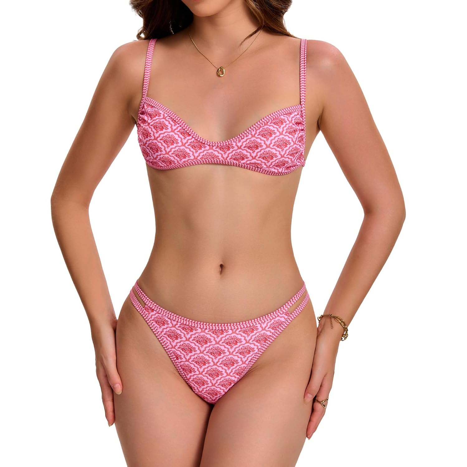 Palmipeta Women's High Cut Cheeky Bikini Set — image 10