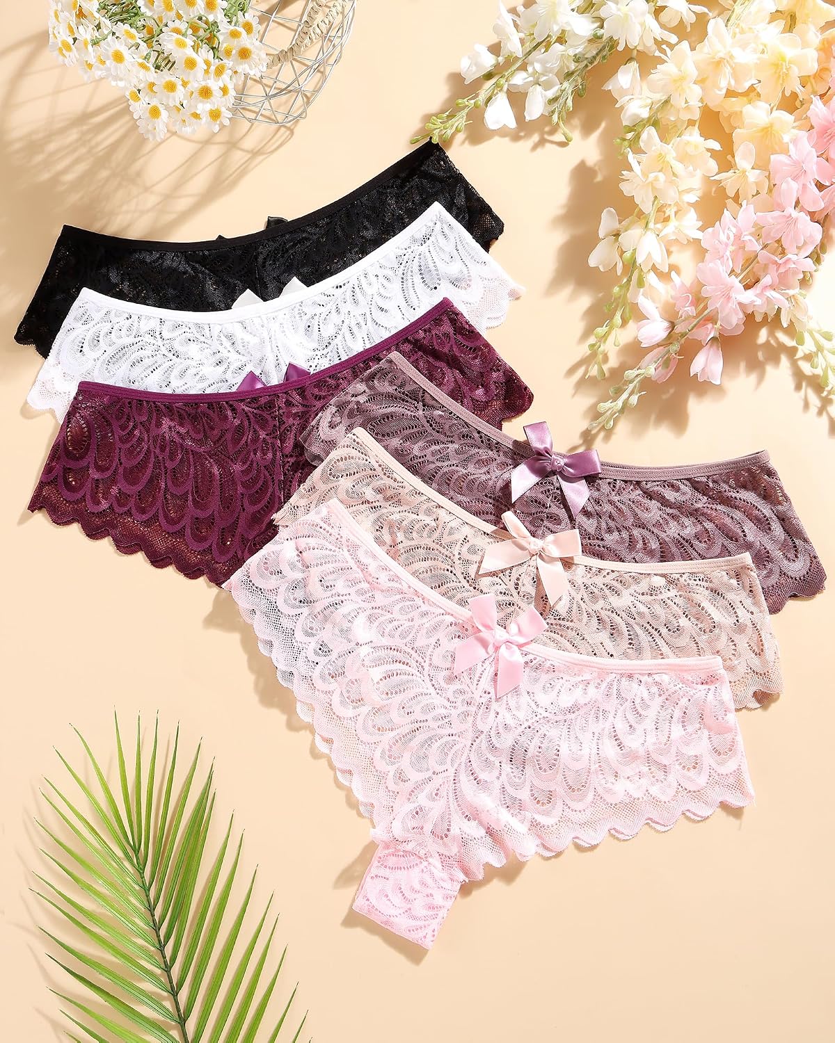 Neikuxia Low Rise Lace Bikini Panty Pack — image 5