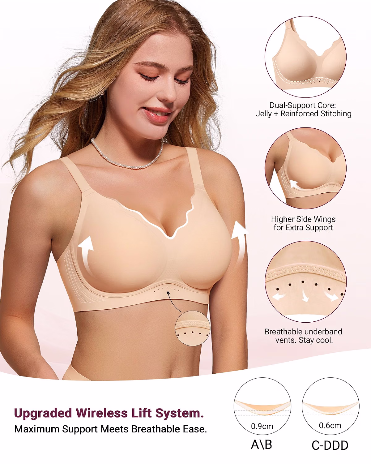 As Fairy Scalloped Wireless T-Shirt Bra — image 2