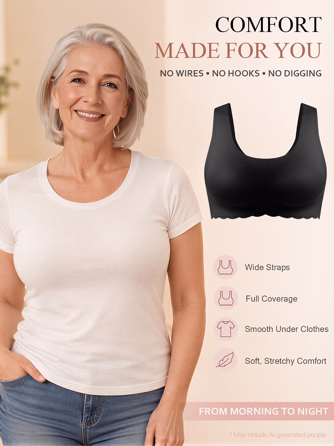 Cuteio Seamless Pullover No Underwire Bra — image 6