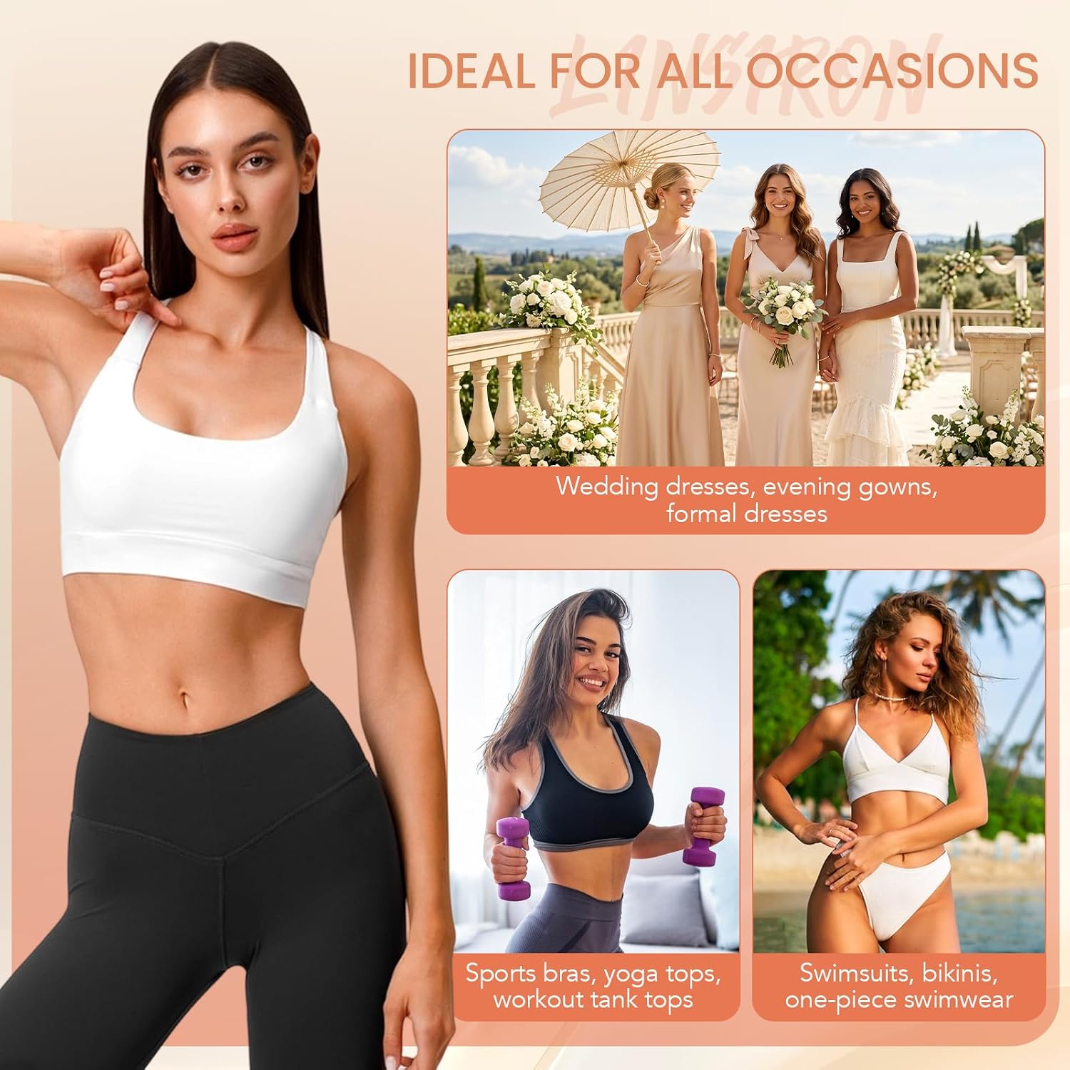 LINSIRON Removable Sports Bra Inserts — image 6