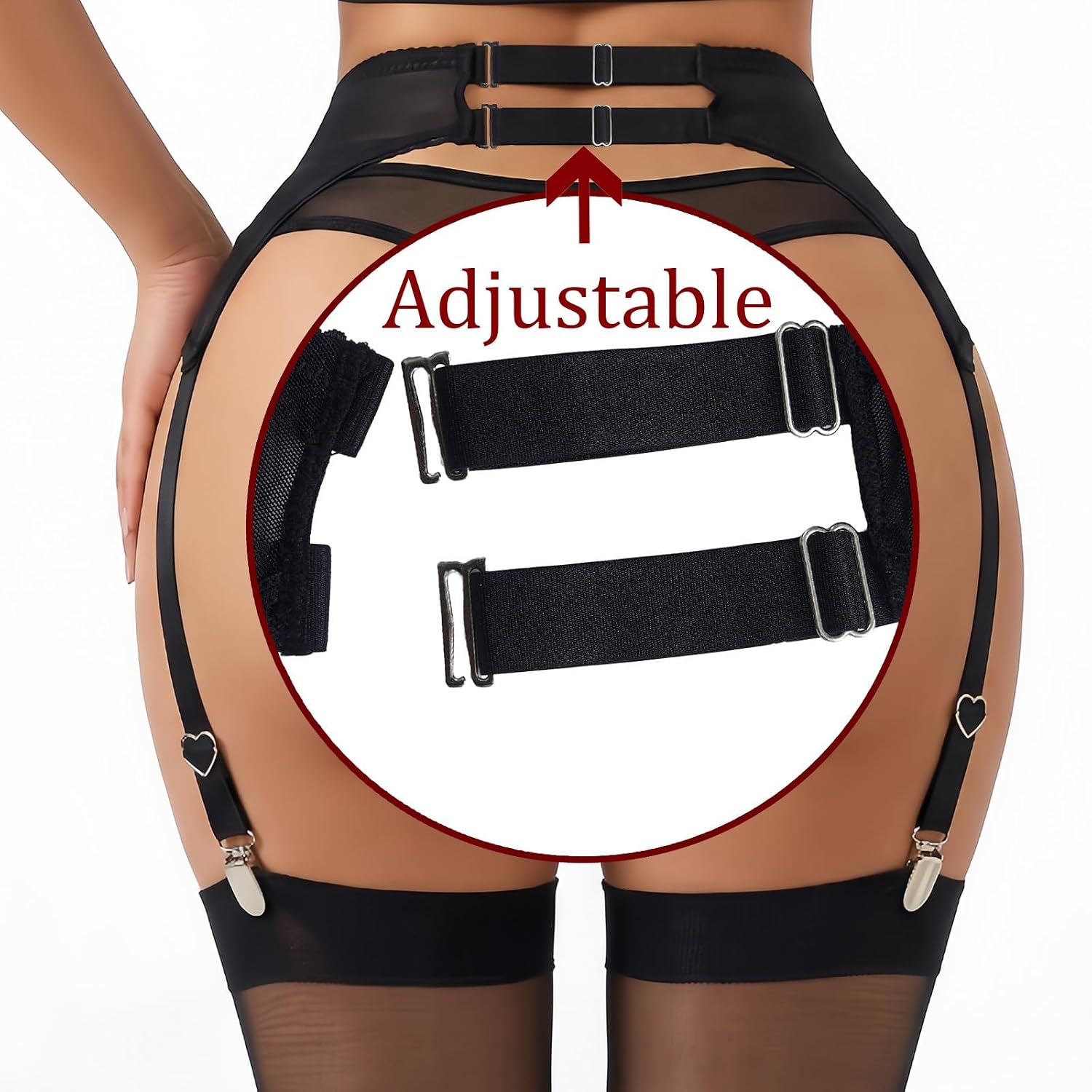 YANZIYAN Plus Size 6-Strap Garter Belt — image 3