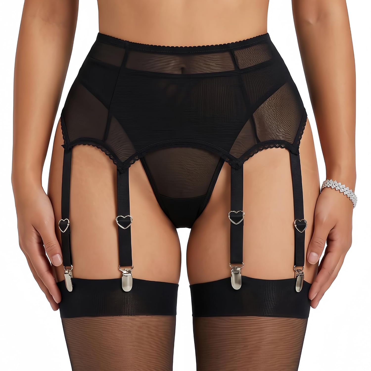 YANZIYAN Plus Size 6-Strap Garter Belt — image 7
