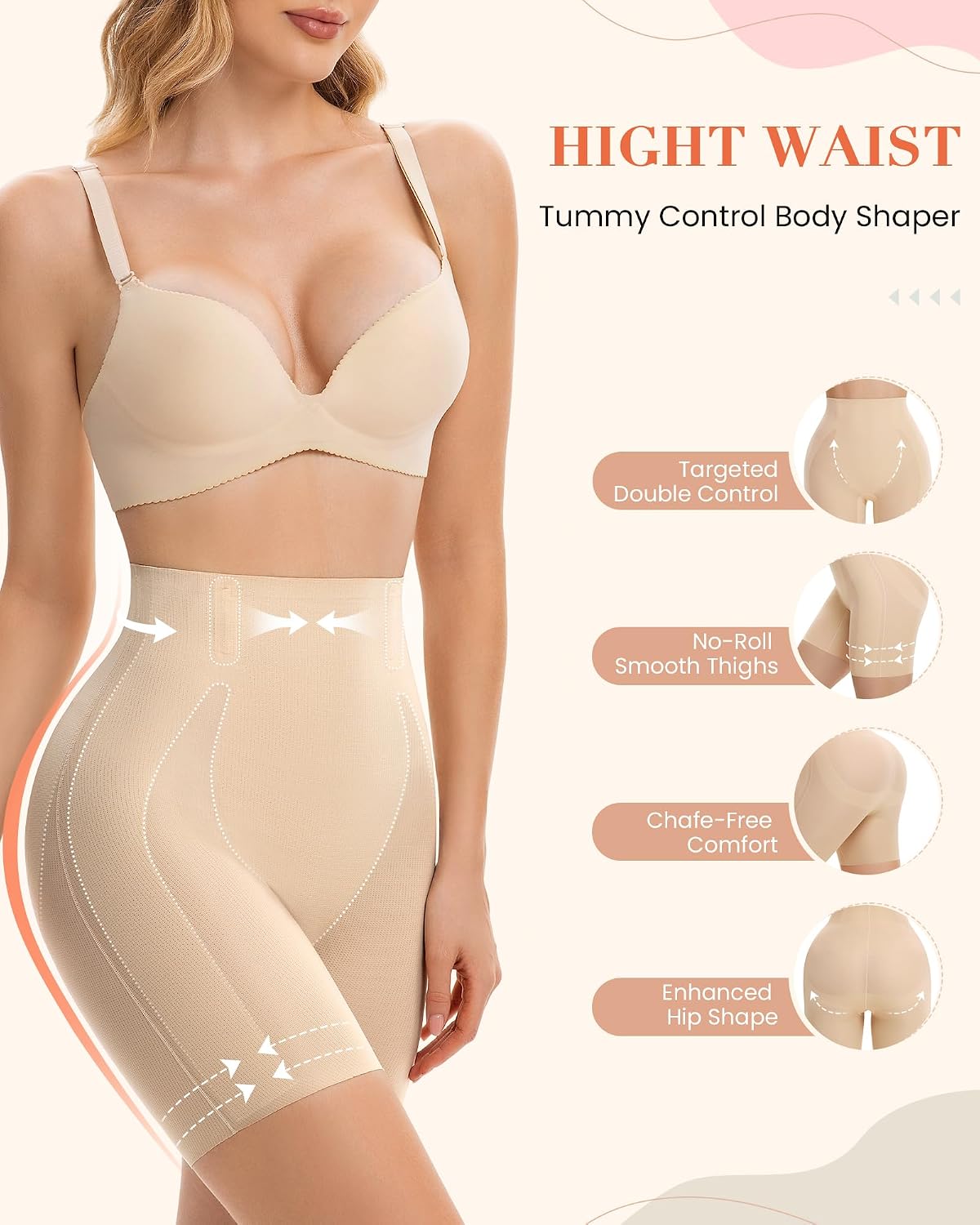 High Waist Tummy Control Shapewear Shorts — image 2