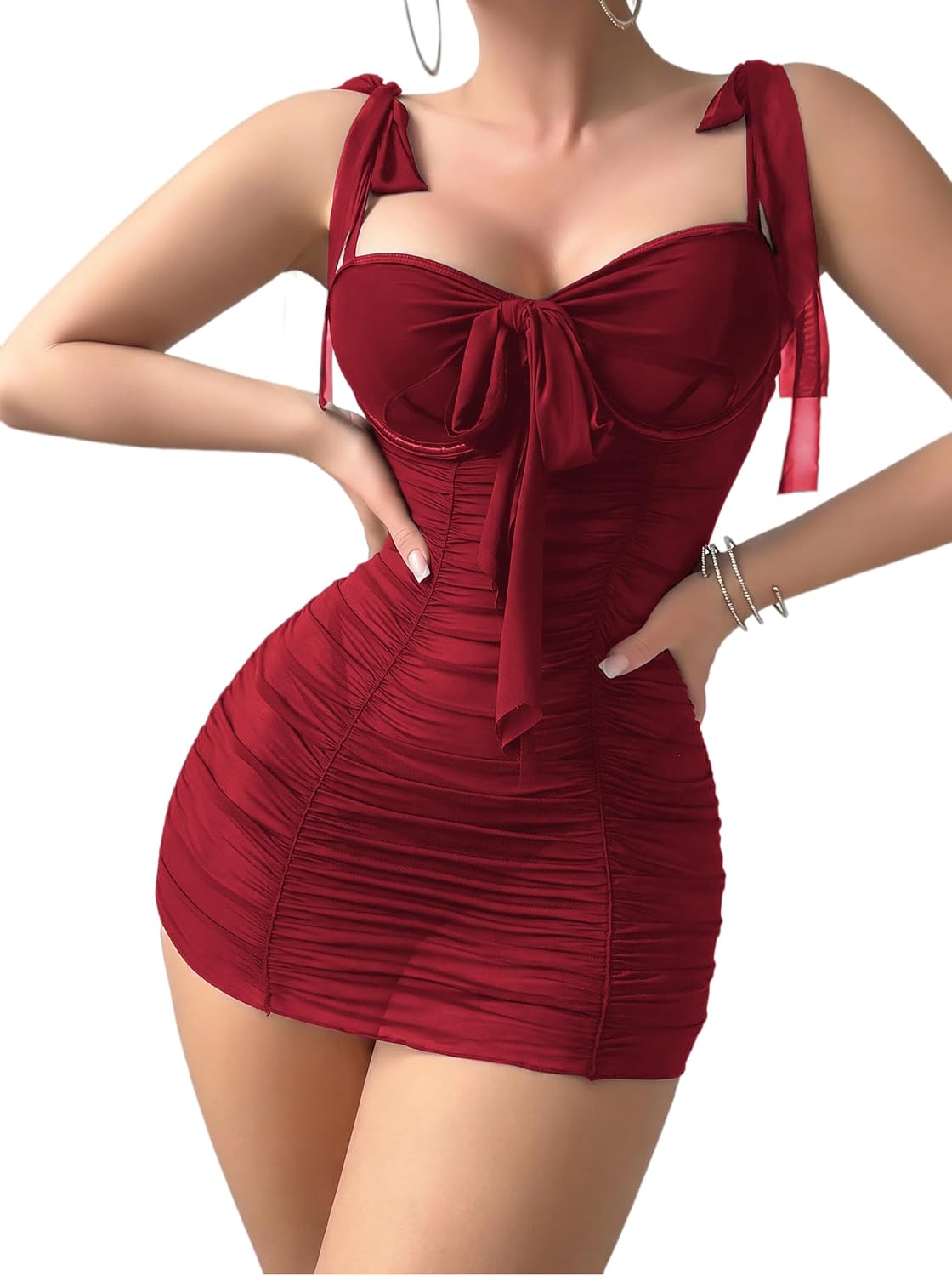 Avidlove Mesh Ruched Bodycon Lingerie Dress — image 12