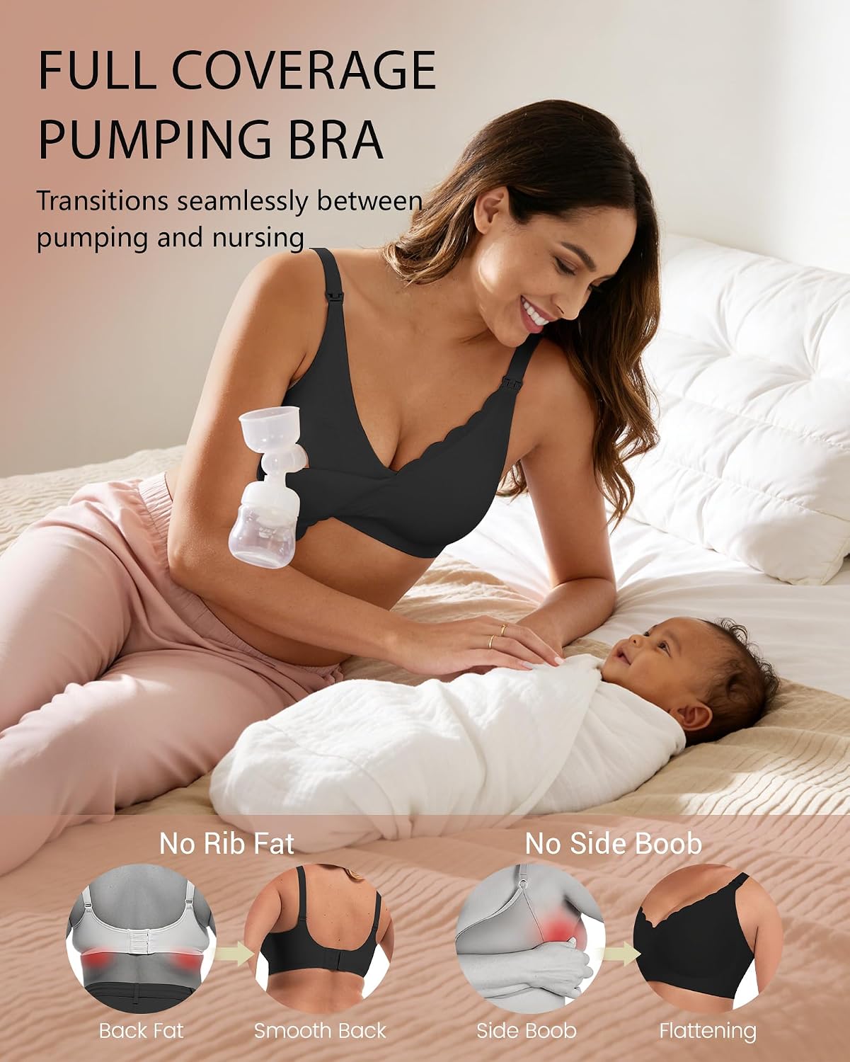 Vinfact Seamless Hands-Free Full Coverage Pumping Bra — image 3