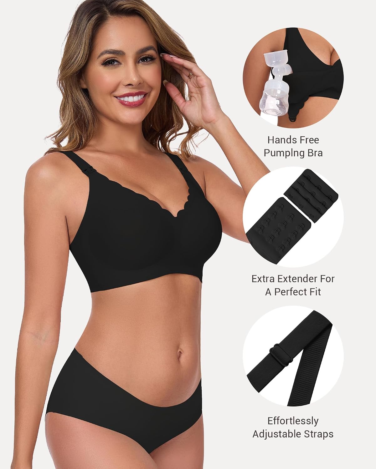 Vinfact Seamless Hands-Free Full Coverage Pumping Bra — image 6