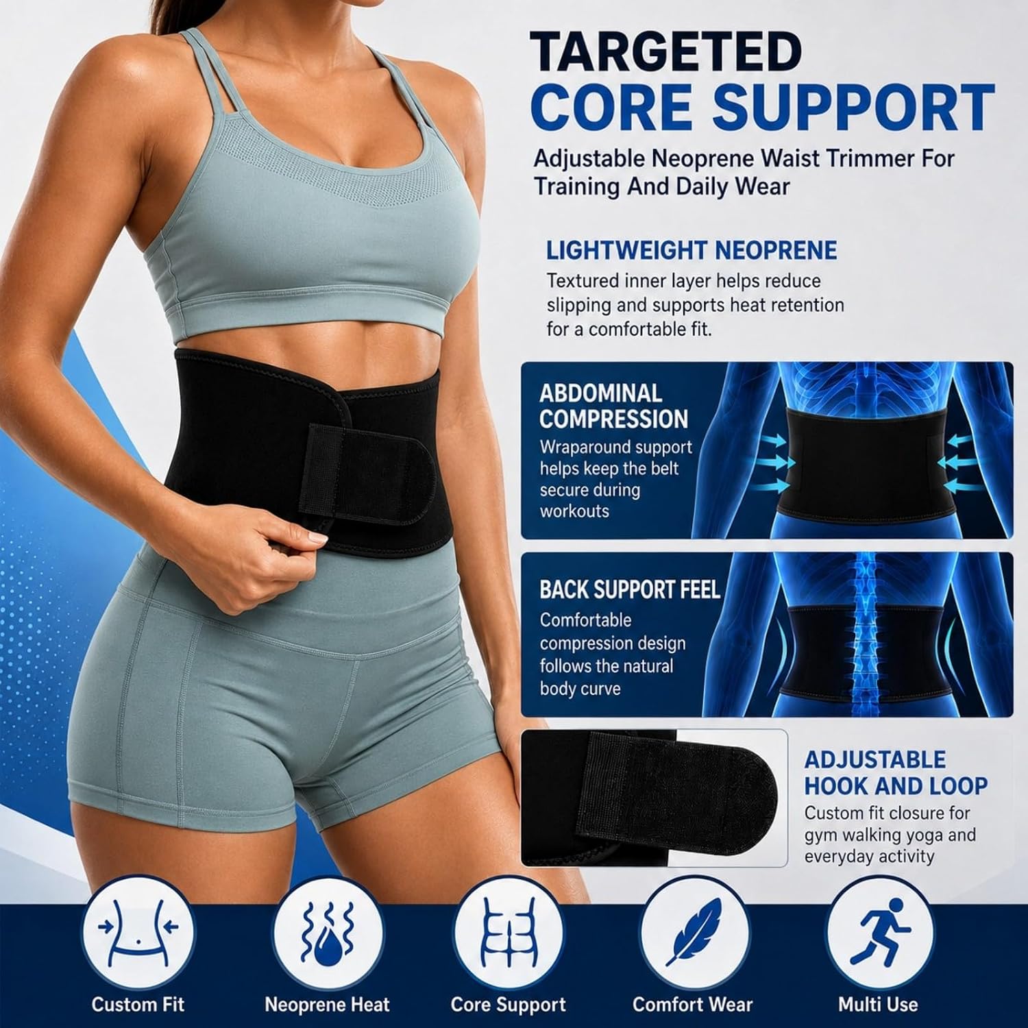 LIUZHOUF Women's Sweat-Wicking Waist Shaper Belt — image 4
