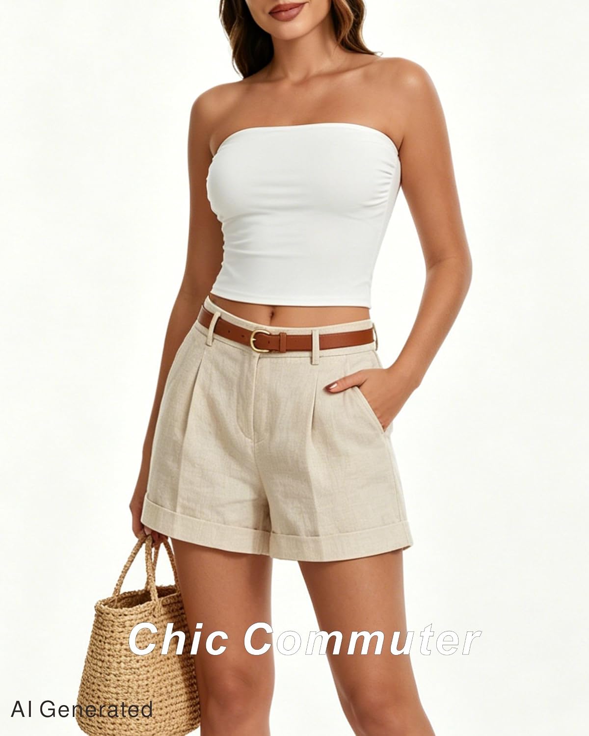 RanZZRan Women's Strapless Tube Crop Top — image 5