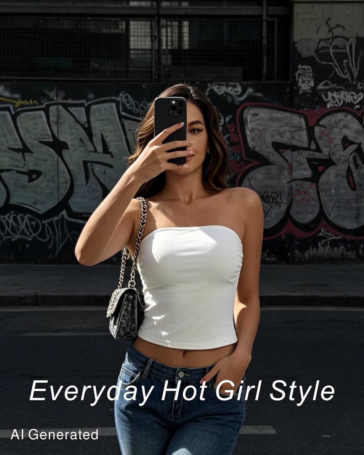 RanZZRan Women's Strapless Tube Crop Top — image 6
