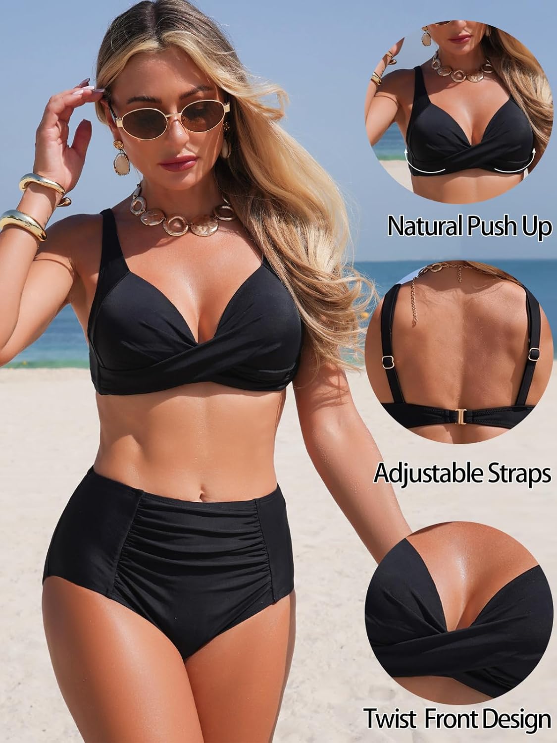 SWIMLANCE Push Up Twist Front Bikini Top — image 4
