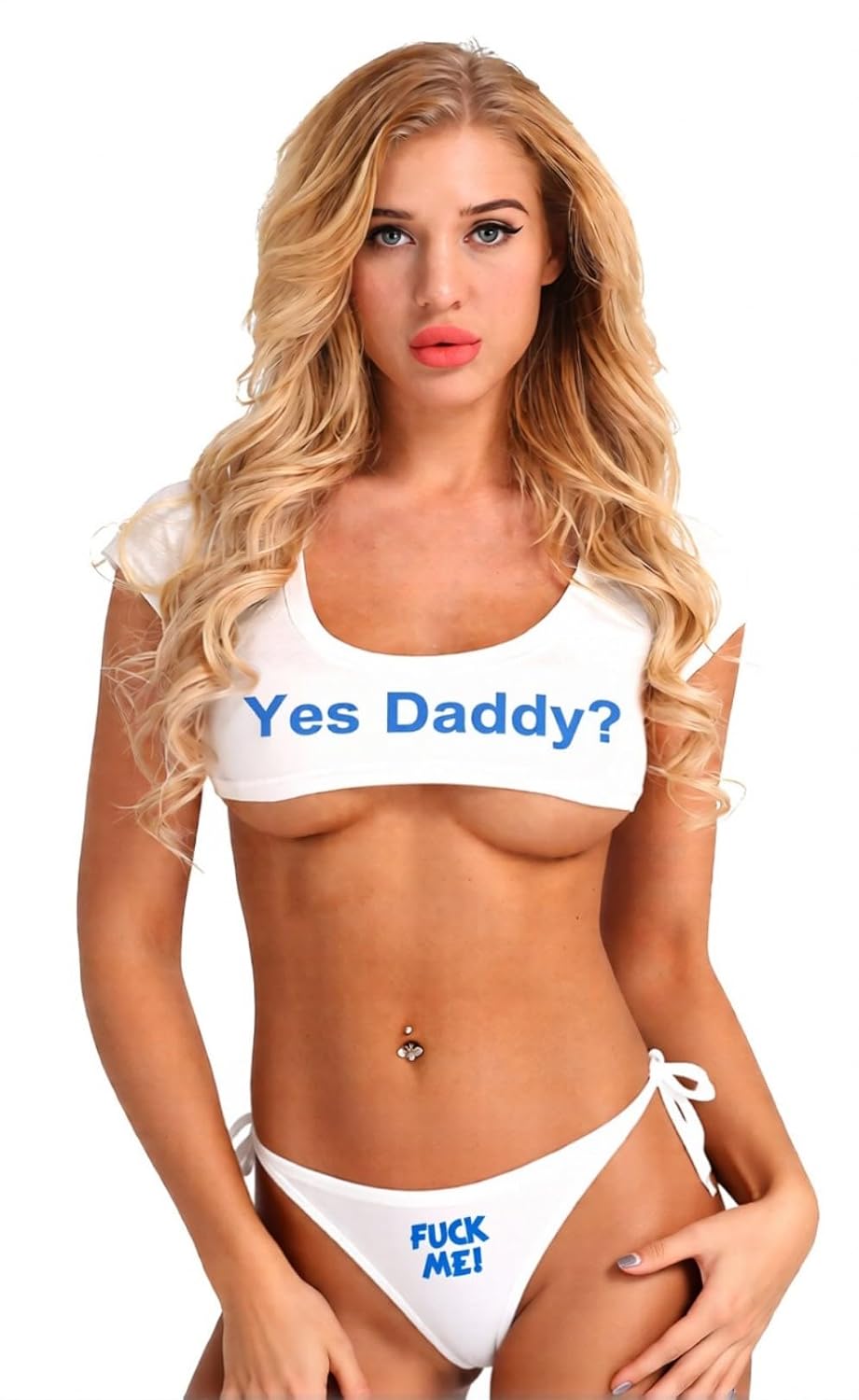 DeSeeni Yes Daddy Crop Top & Tie Side Panty Set