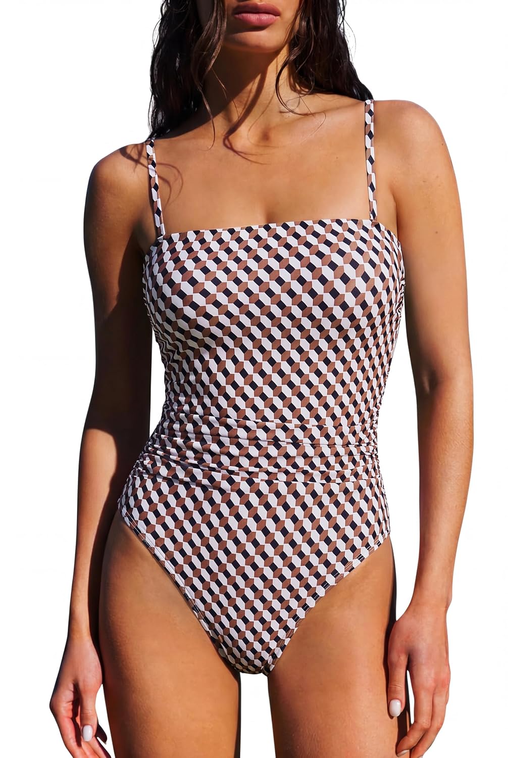 SUUKSESS Square Neck Tummy Control Swimsuit