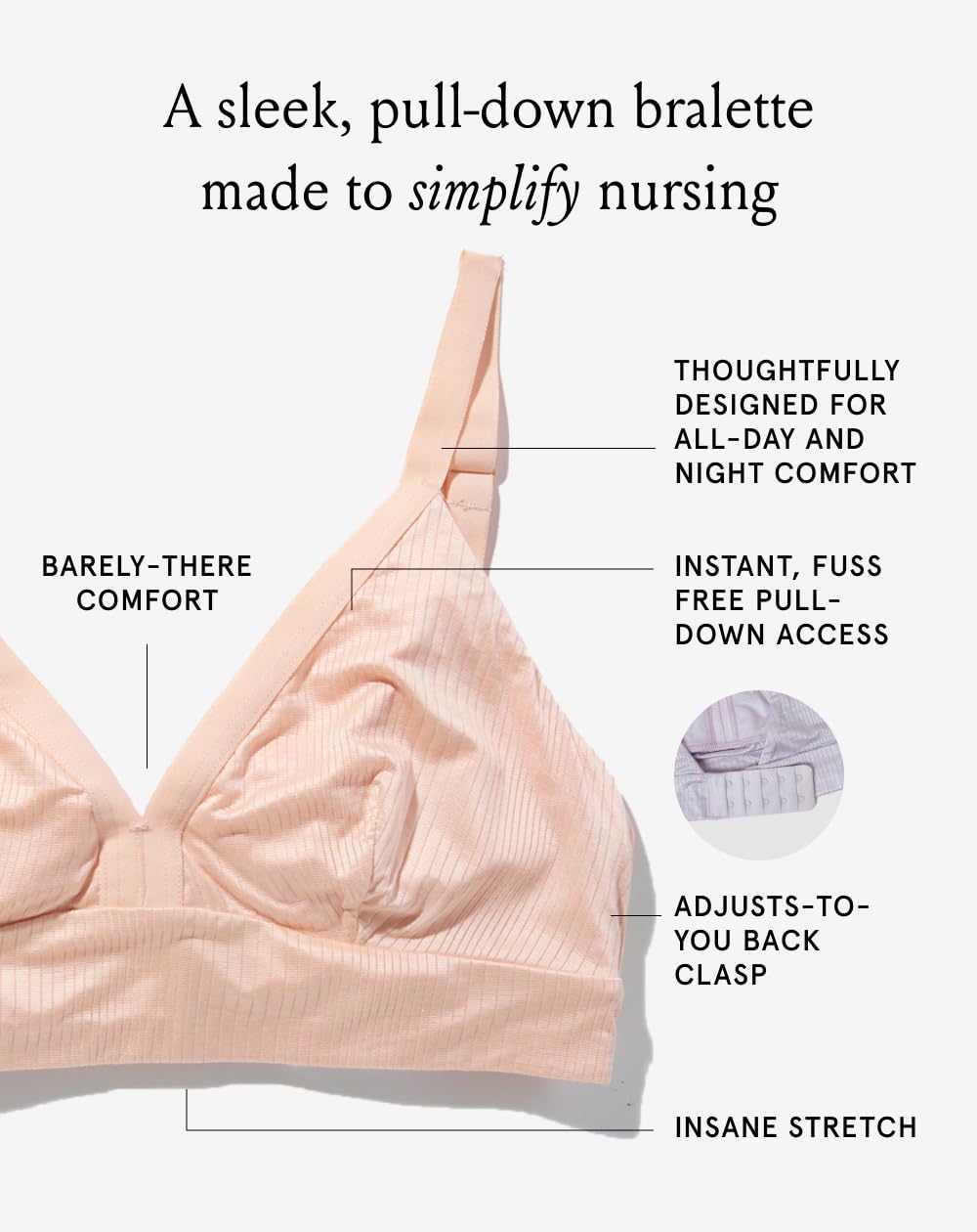 Bodily Effortless Pull Down Nursing Bra for Maternity — image 3