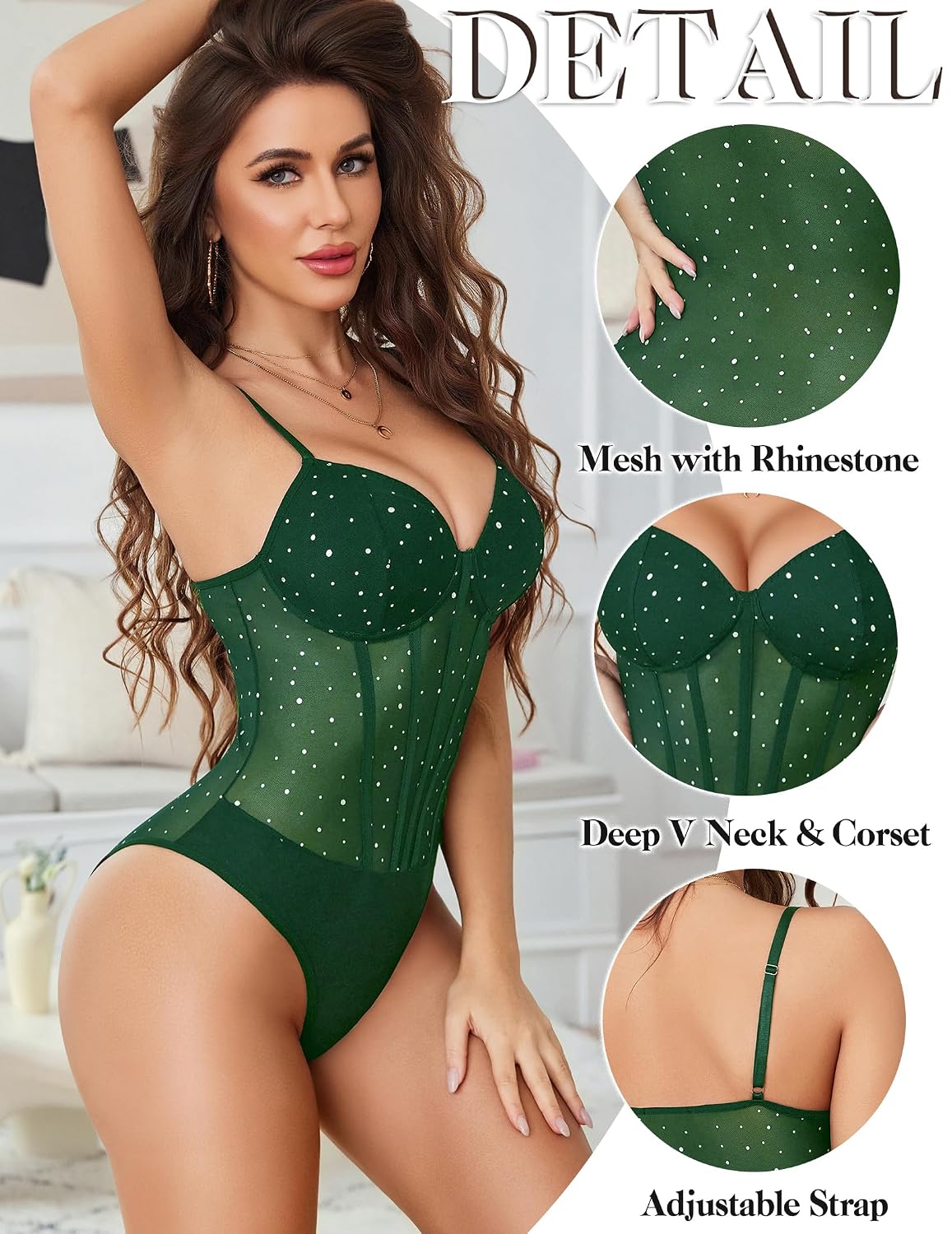 Avidlove Sheer Mesh Thong Bodysuit One Piece — image 2