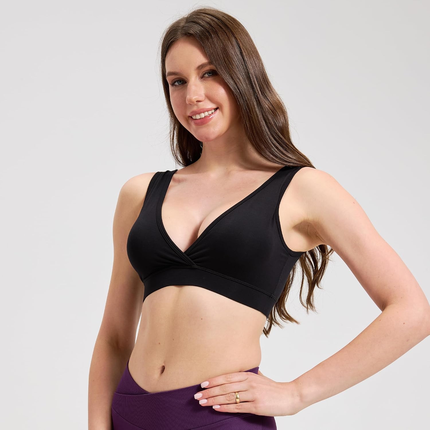 Padded Bamboo Viscose Nursing Sleep Bra — image 2