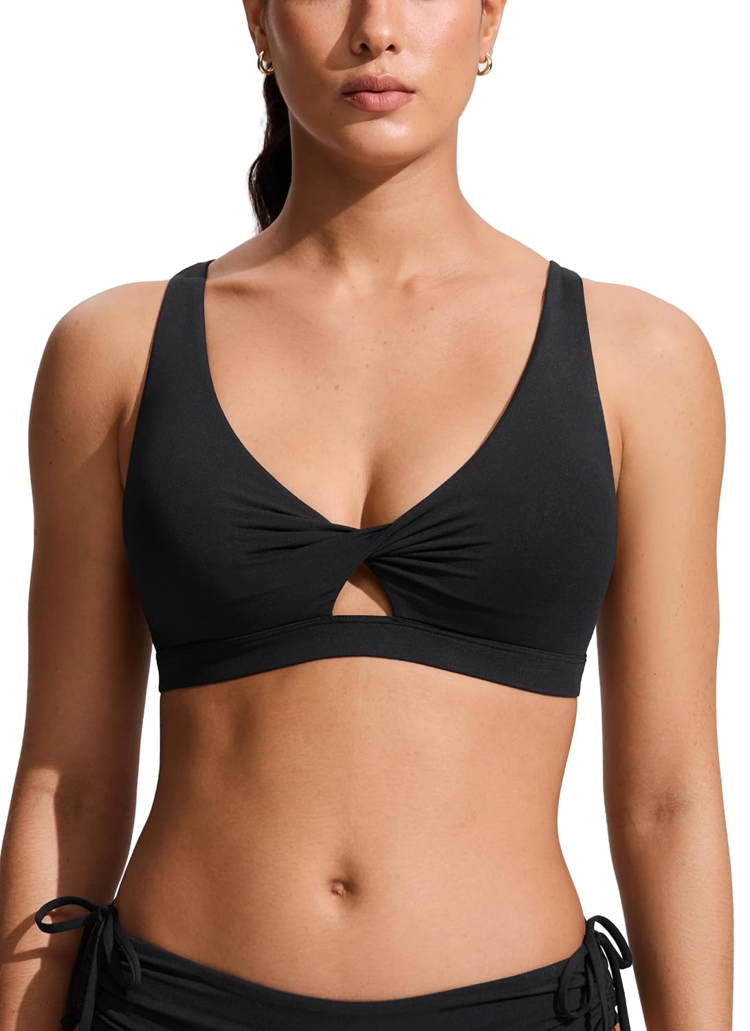 CRZ YOGA Twist Front Cut Out Bikini Top