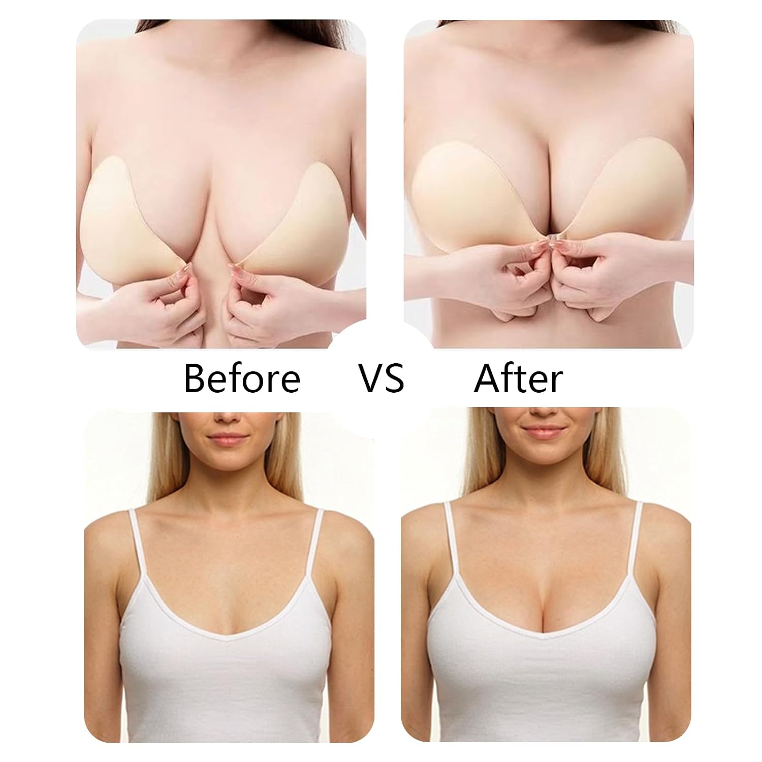 XQQXQQ Cooling Sticky Bra 2-Pack, Strapless Backless — image 2