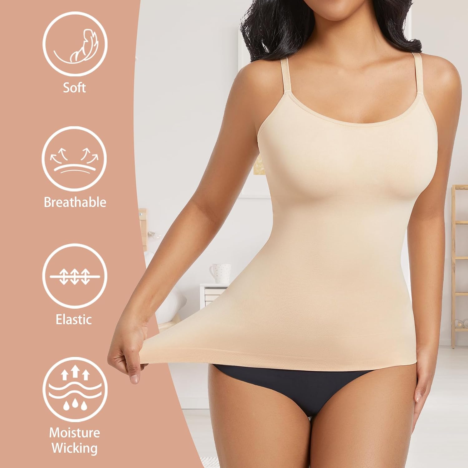 ONEW Women's U-Neck Tummy Control Shapewear Tank — image 6