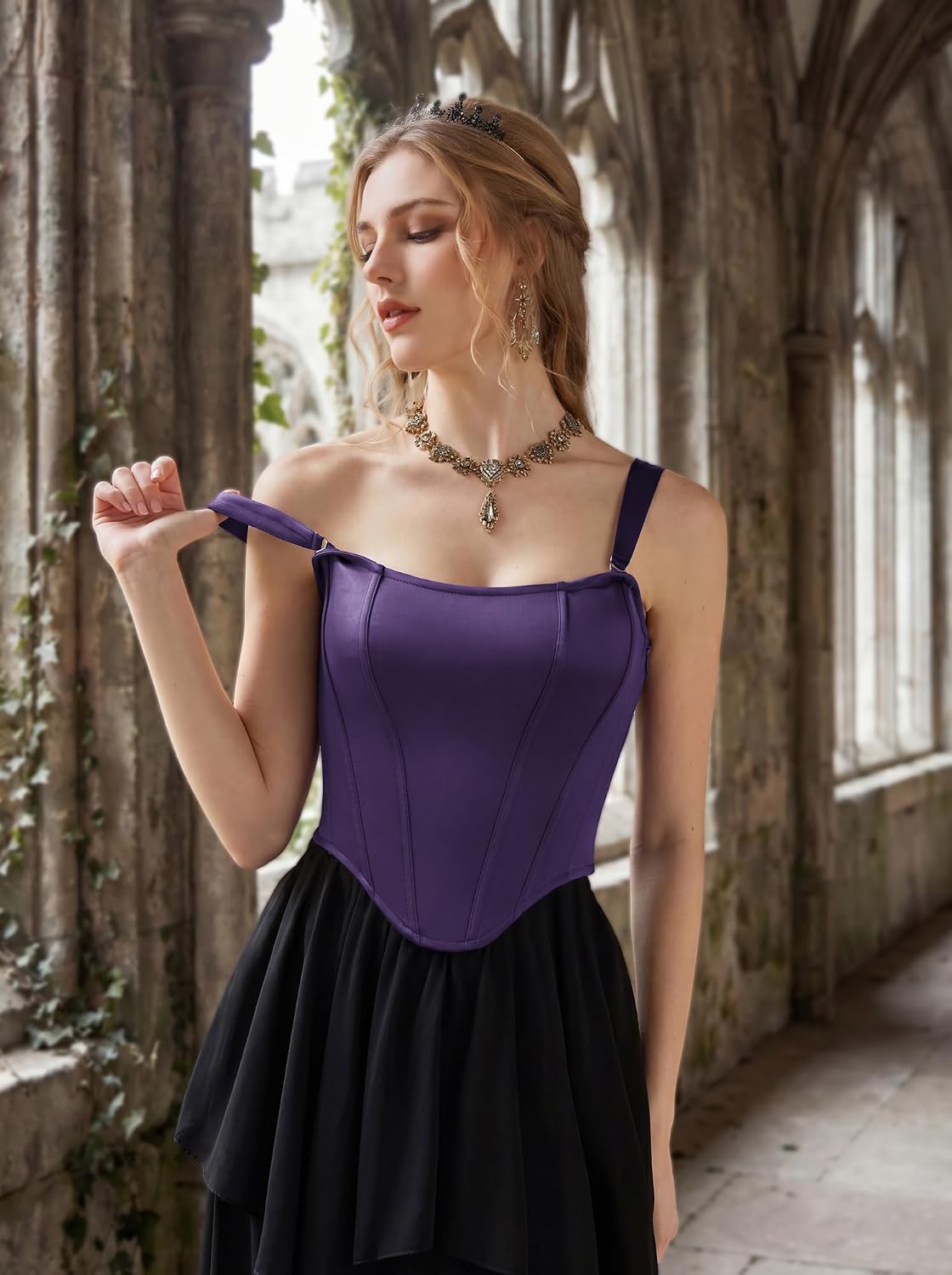 Scarlet Darkness Satin Overbust Corset Top — image 2