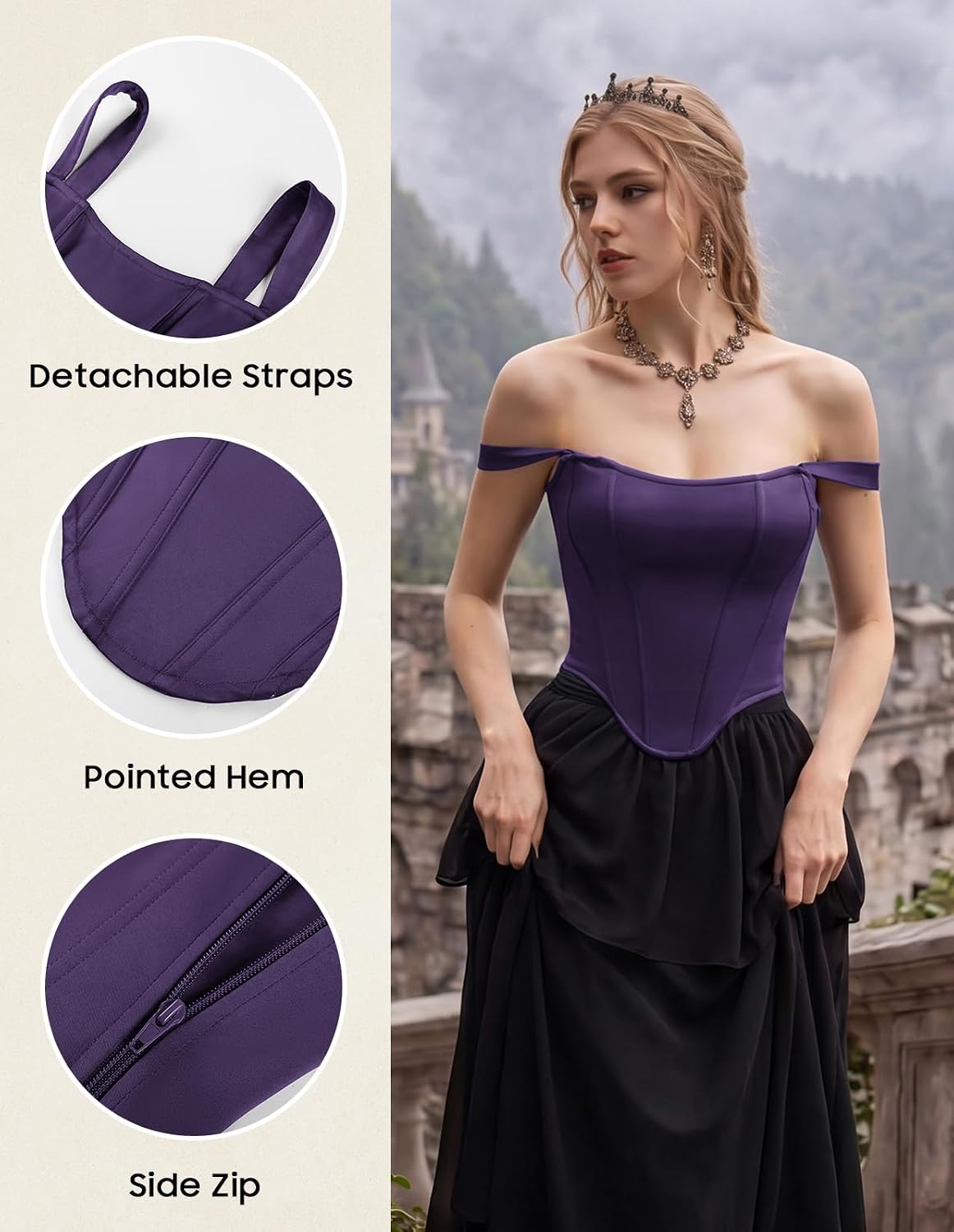 Scarlet Darkness Satin Overbust Corset Top — image 5