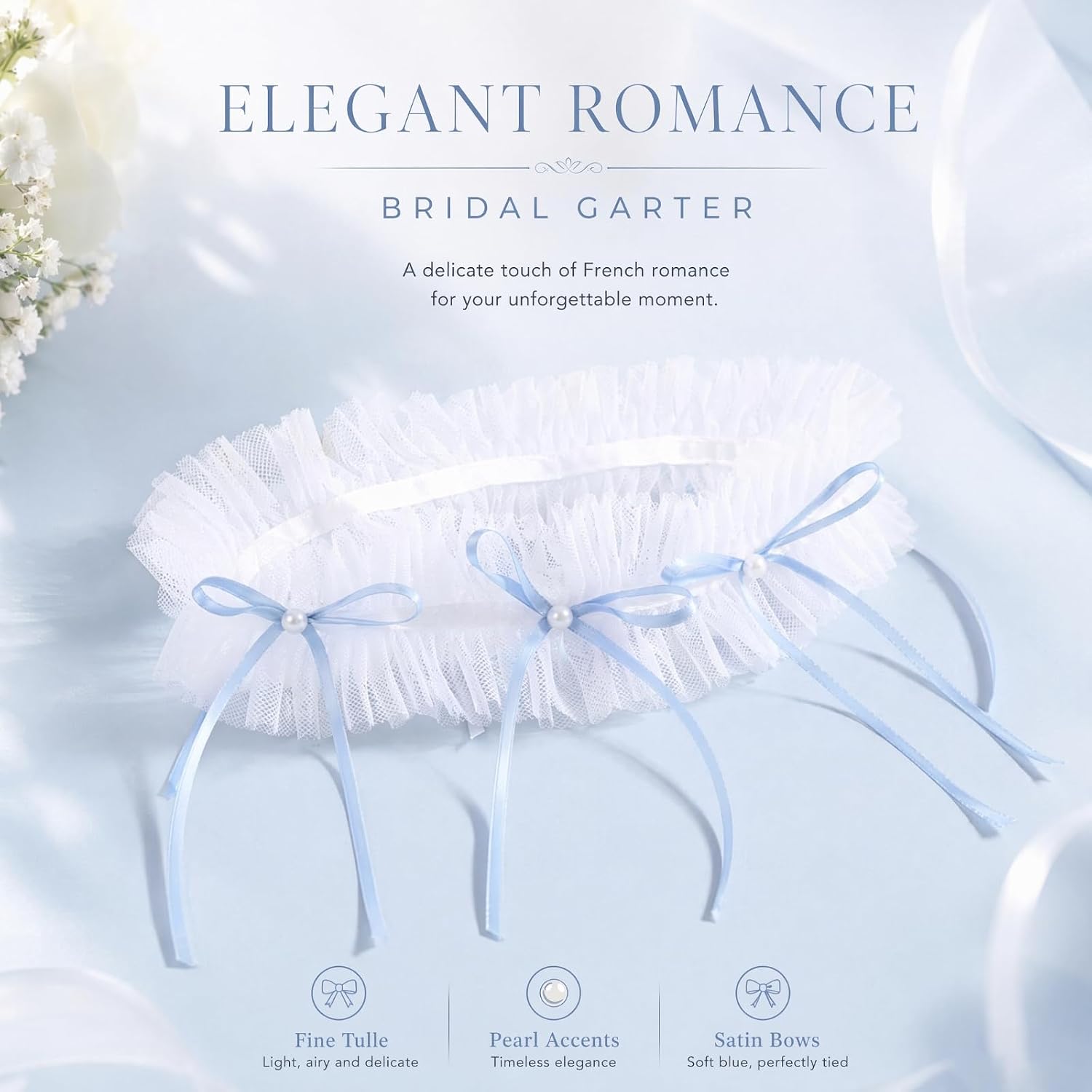 Glowity Bridal Garter Set Lace Floral — image 3