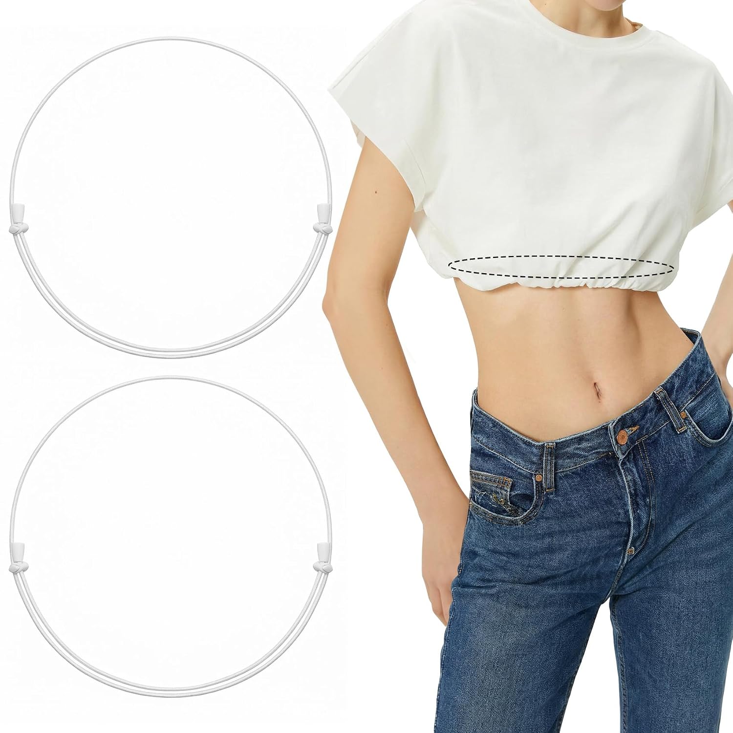 XZQTIVE Invisible Elastic Waist Tuck Band