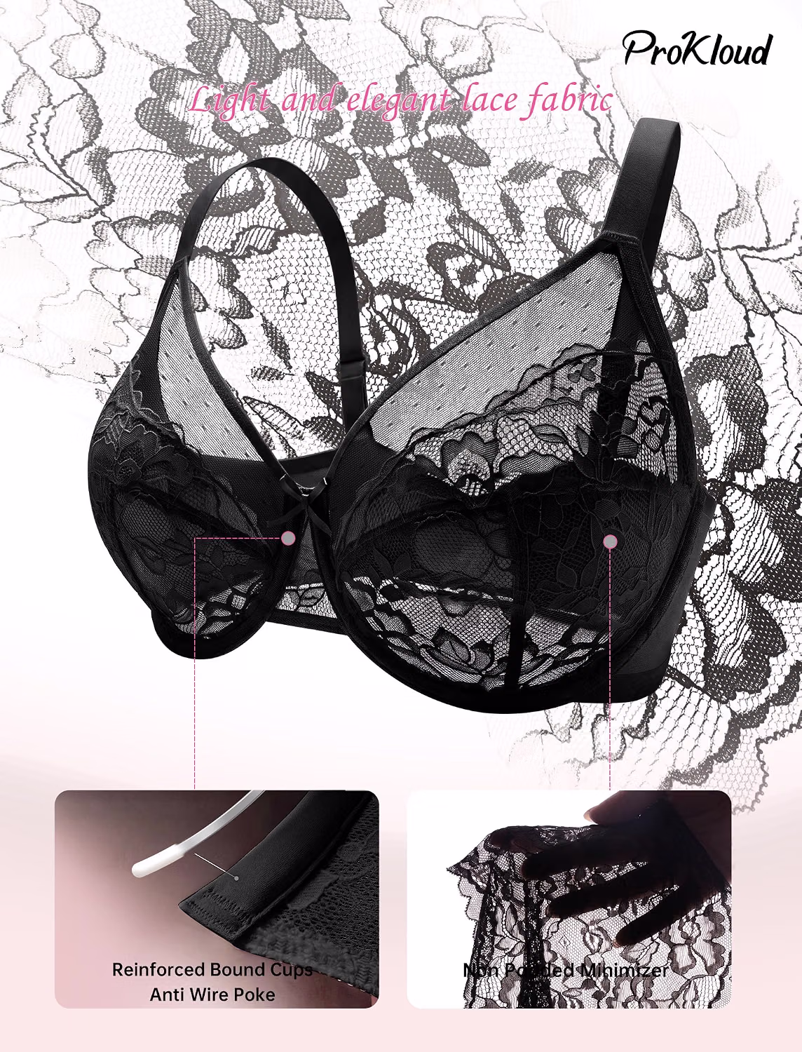 ProKloud Full Coverage Minimizer Push Up Bra — image 4