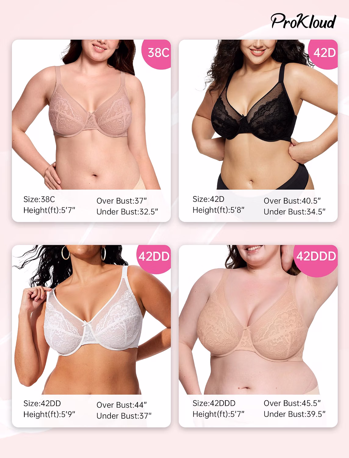 ProKloud Full Coverage Minimizer Push Up Bra — image 6
