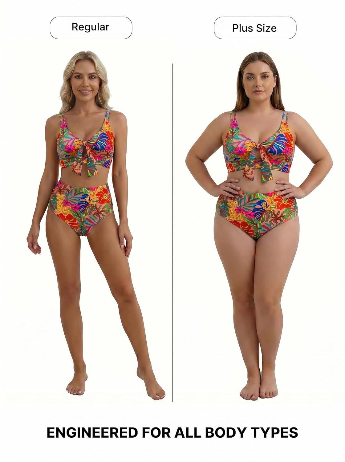 Herseas High Waisted Knotted Bikini Set — image 5