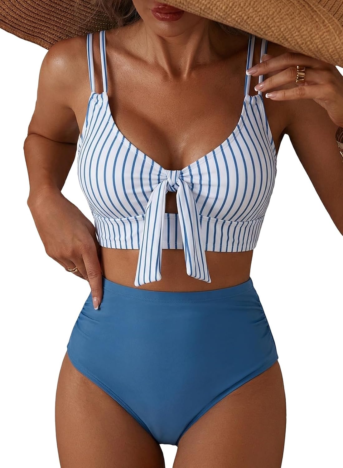 Herseas High Waisted Knotted Bikini Set — image 10