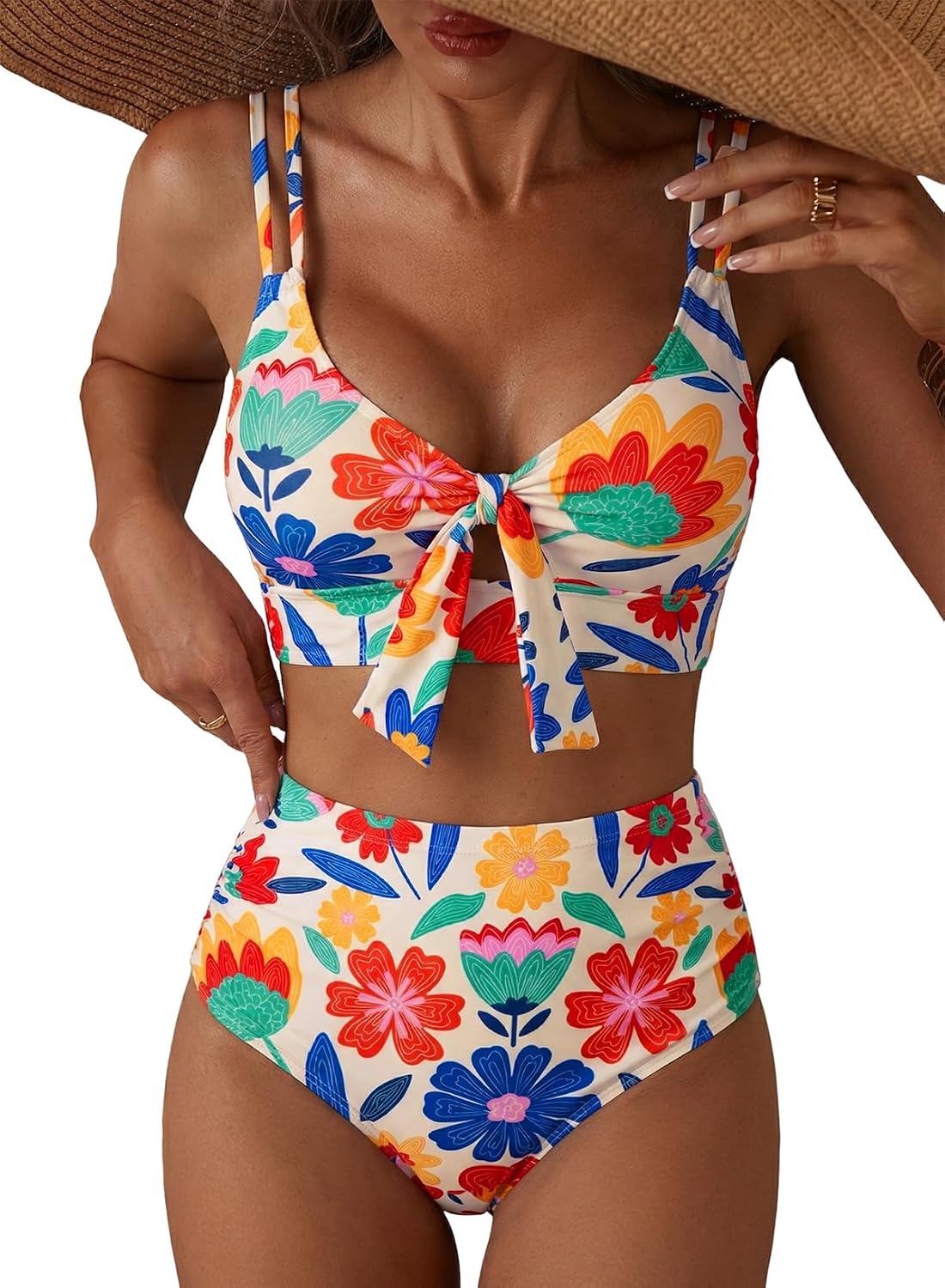 Herseas High Waisted Knotted Bikini Set — image 11