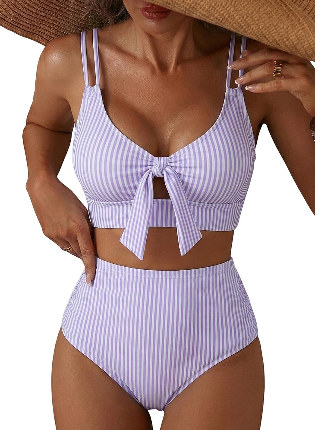 Herseas High Waisted Knotted Bikini Set — image 12