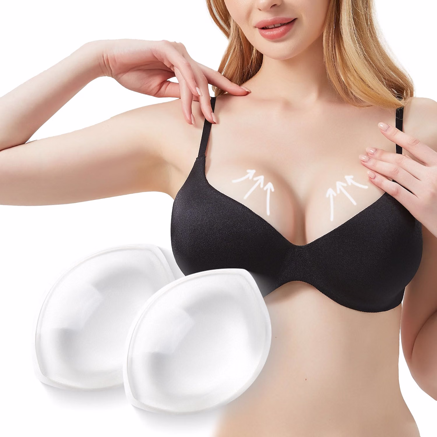 OXYSAIKO Clear Silicone Gel Push Up Bra Inserts