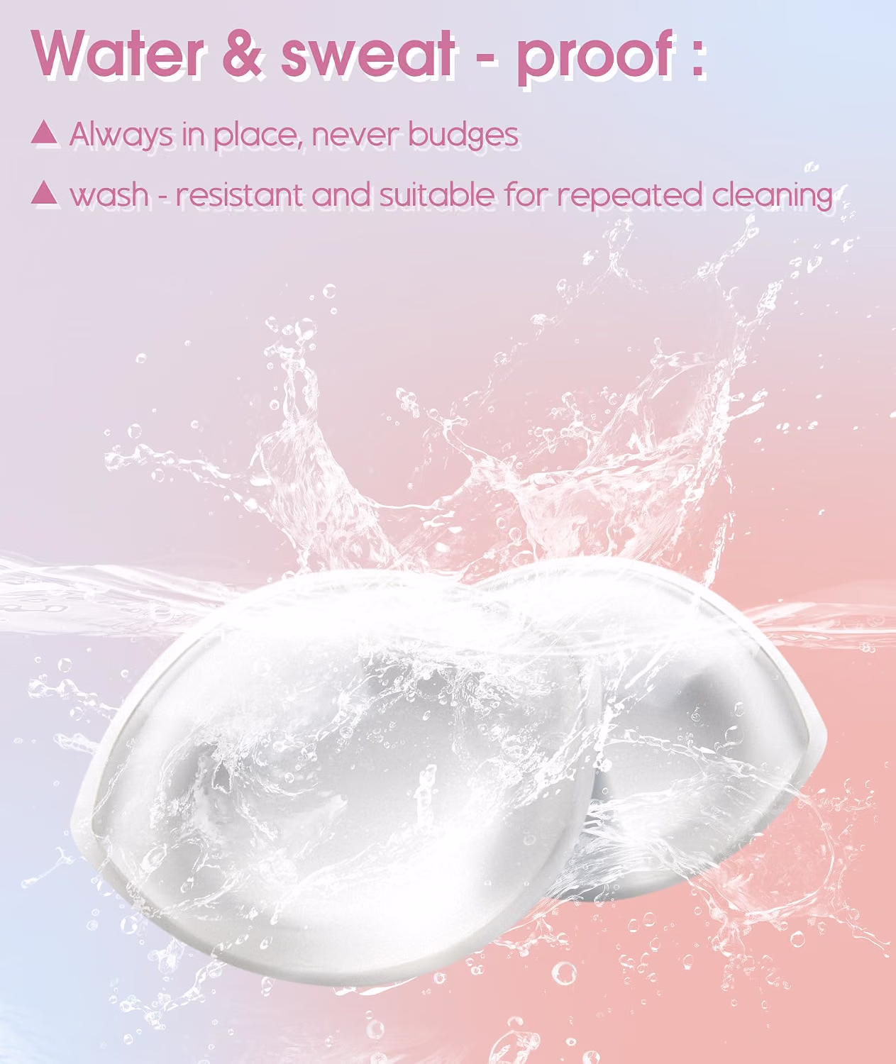 OXYSAIKO Clear Silicone Gel Push Up Bra Inserts — image 5