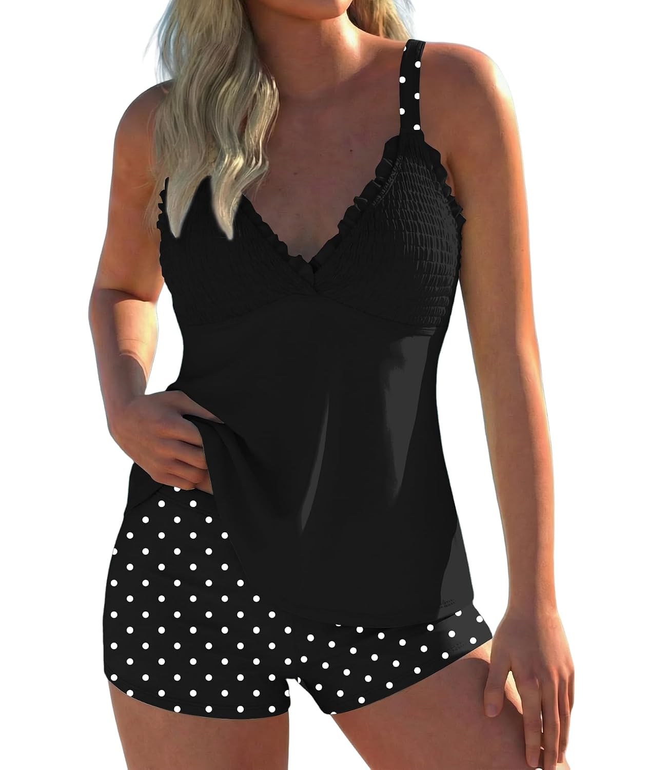 Urchics Smocked Tankini Swim Dress Set — image 9
