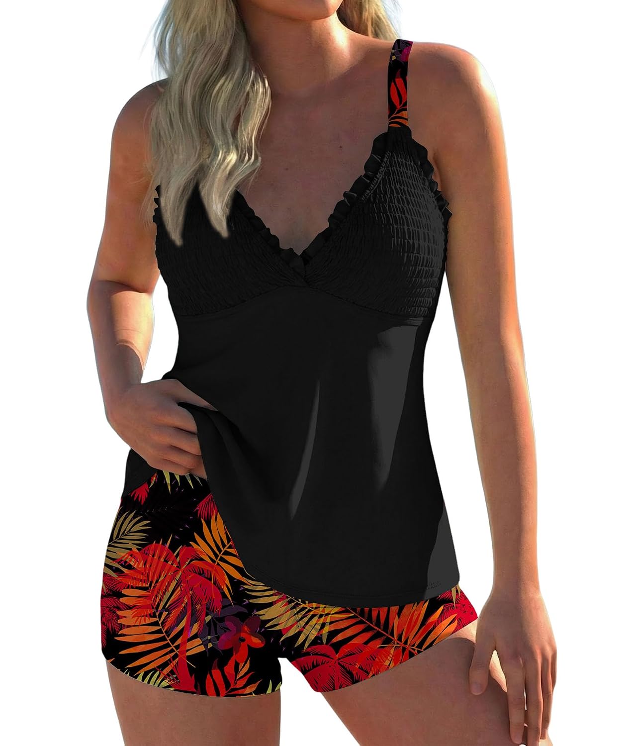 Urchics Smocked Tankini Swim Dress Set — image 12