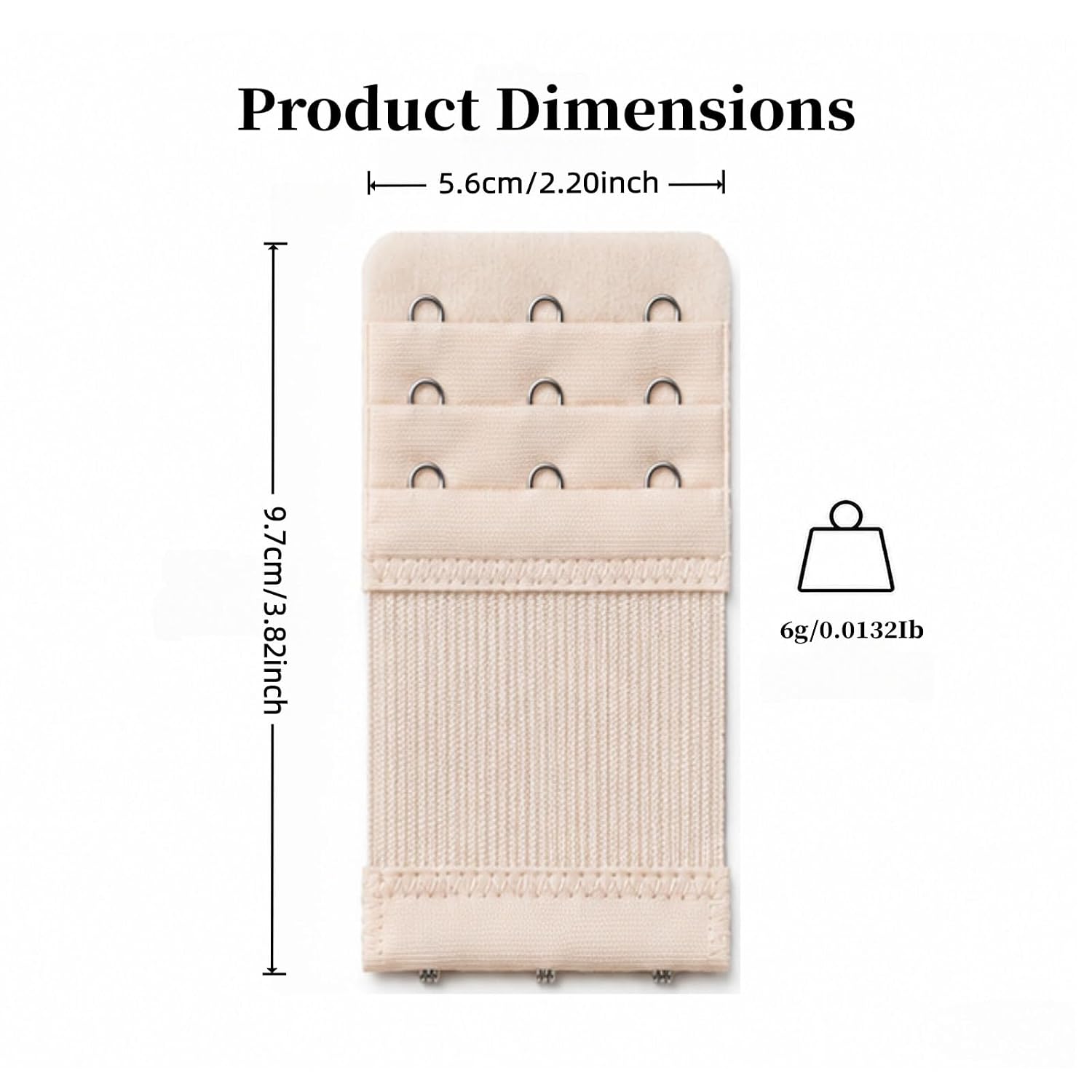 MECZFYZY 3 Hook 3 Row Bra Extender — image 3